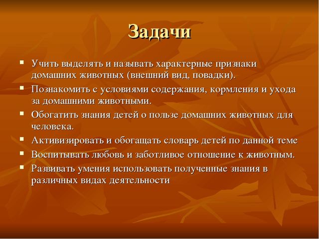 Проект для подготовительной группы "Домашние животные"