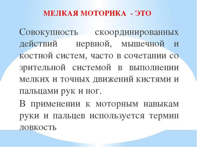 Презентация "Развитие мелкой моторики"