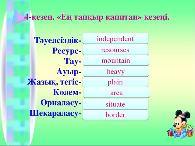 Презентация по английскому языку на тему "THE CAPITAL OF KAZAKHSTAN" (5 класс)
