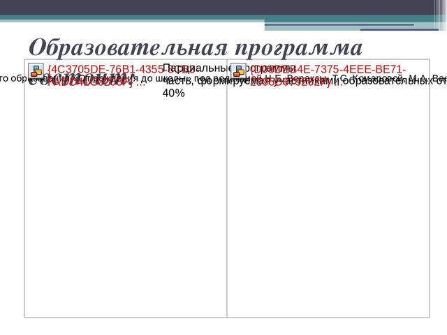 Презентация "основная образовательная программа"
