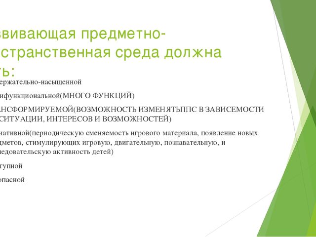 Презентация на тему предметно-развивающей среды
